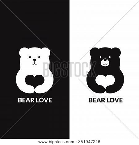 Bear Love Combinations  Art Illustration Vector Template, Suitable For Creative Industry, Multimedia