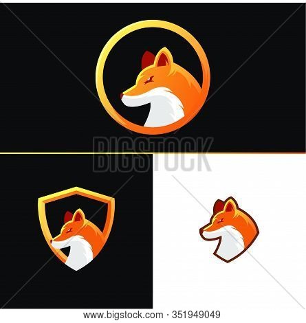 Vector Logo Illustration Fox E Sports Gradient Orange Suitable For Creative Industry, Multimedia, En
