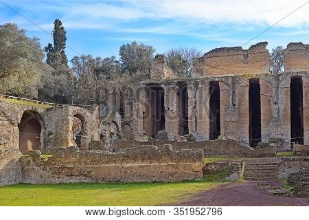 Ancient Ruins In Villa Adriana (hadrians Villa) In Tivoli, Italy