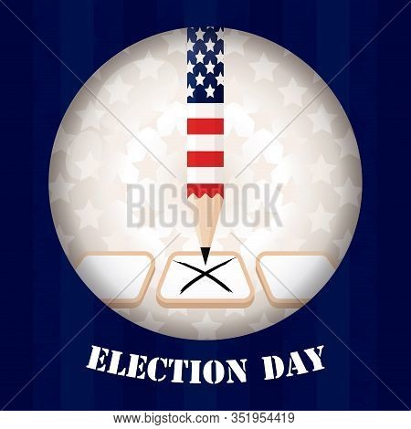 Election Day In United States. Presidental Election. 2020 - Vector
