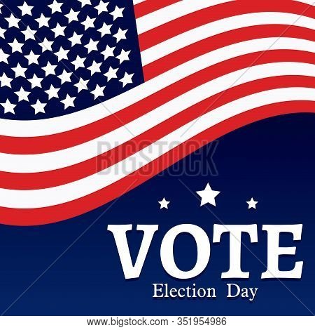 Election Day In United States. Presidental Election. 2020 - Vector