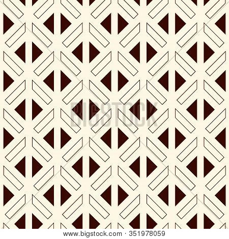 Linear Style Geometric Seamless Pattern. Minimal Geo Suface Print. Repeated Triangles, Geometrical S