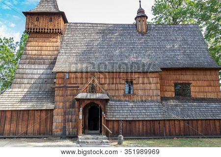 wooden church in Debno, Poland
