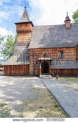 wooden church in Debno, Poland