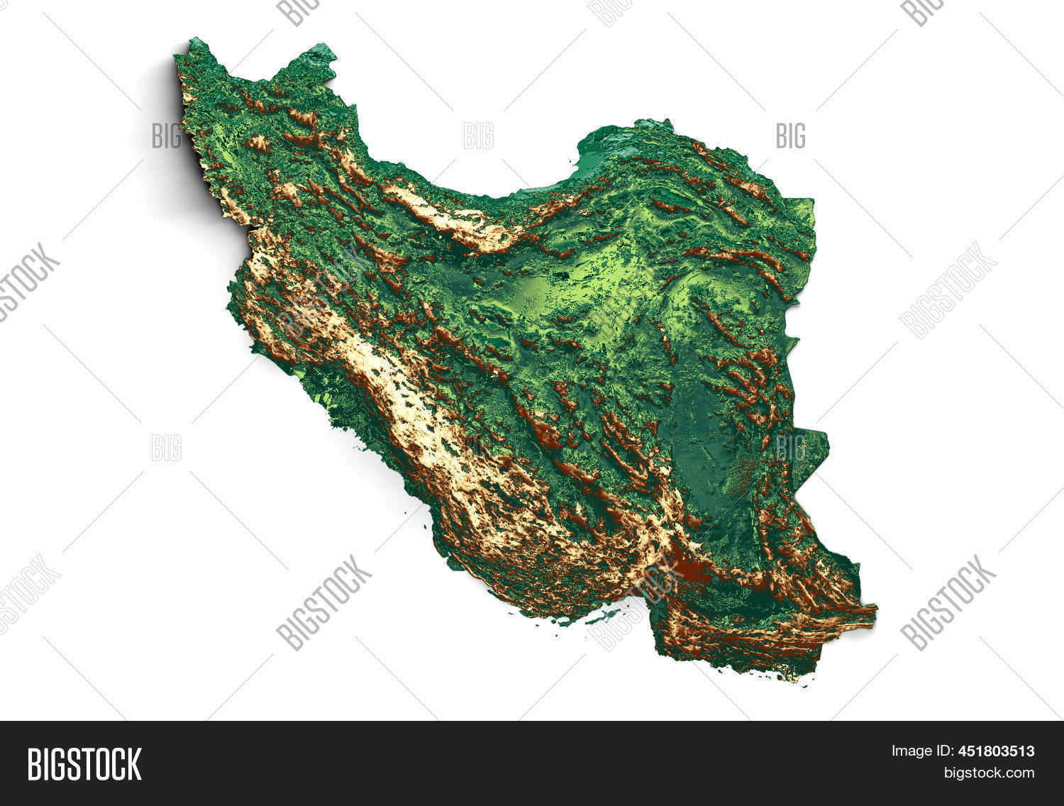 Iran Topographic Map Image & Photo (Free Trial) Bigstock
