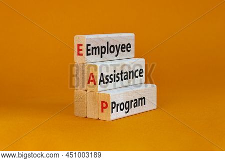 Eap Employee Assistance Program Symbol. Concept Words Eap Employee Assistance Program On Blocks On A
