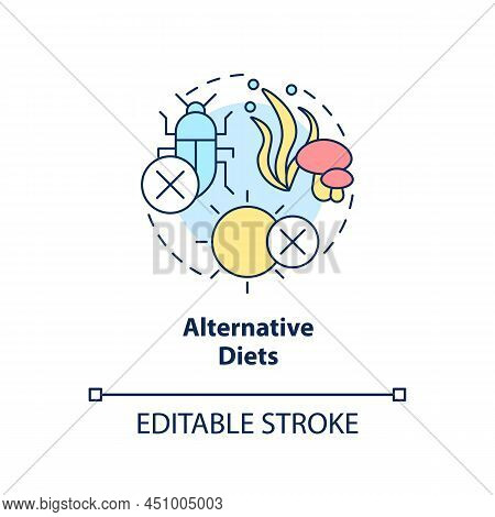 Alternative Diets Concept Icon. Compact Environment. Food Security Approaches Abstract Idea Thin Lin
