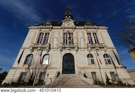 The Town Hall Of Corbeil-essonnes . It Is Commune In The Southern Suburbs Of Paris, France. It Is Lo