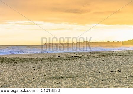Sunrise At Playa Cocles, Beautiful Tropical Caribbean Beach, Puerto Viejo, Costa Rica East Coast