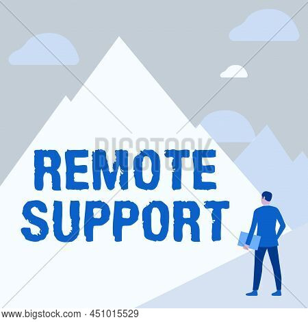 Text Showing Inspiration Remote Support. Business Concept Help Endusers To Solve Computer Problems A