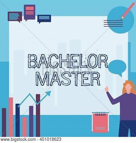 Handwriting Text Bachelor Master. Business Concept An Advanced Degree Completed After Bachelor S Is 