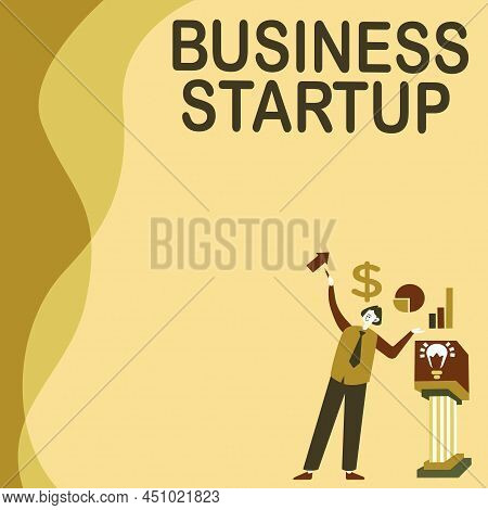 Inspiration Showing Sign Business Start Up. Business Idea Putting Up New Commerce Venture Fresh Unde