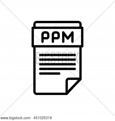 Black Line Icon For Ppm  Doc Document Extansion File File-formate File-type Folder Formate Page Pape