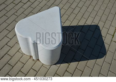 Smooth Concrete Chair-sized Castings. Suitable As An Urban Design Barrier To Enter The Pedestrian Zo