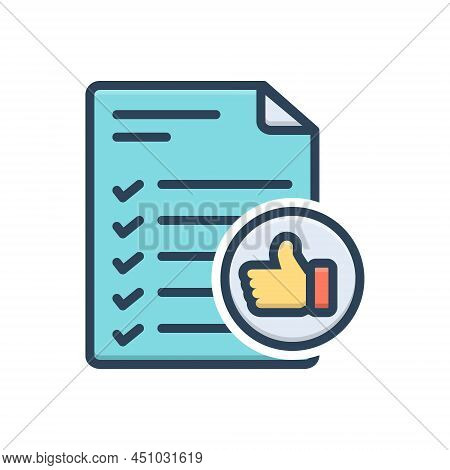 Color Illustration Icon For Do Accomplish Achieve Complete Finish Make Done Prepare Succeed Create C