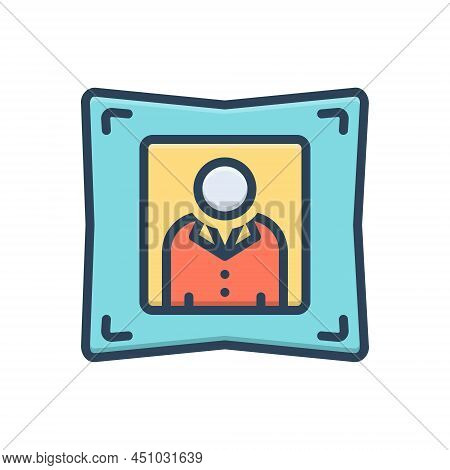 Color Illustration Icon For Portrait Picture Painting Illustration Photo Portraiture Depiction Chara