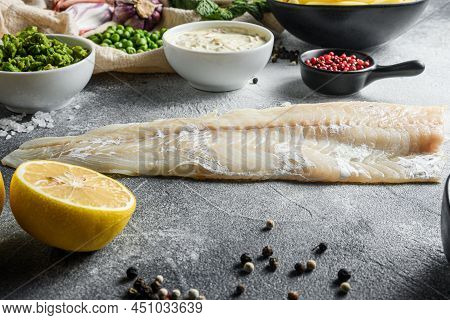 Battered Fish And Chips Ingredients Beer Batter, Potatoe, Tartar Sauce, Minty Mushy Peas, Lemon , Sh