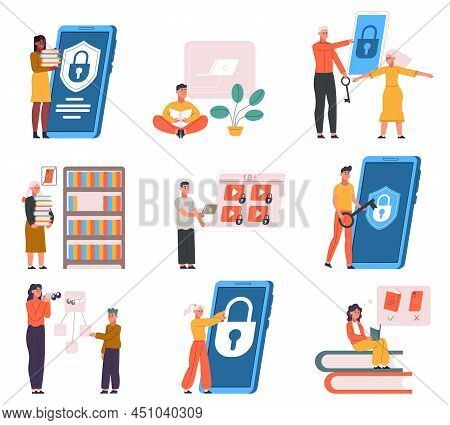 Parent Digital Control, Kids Software Content And Media Access. Safe Social Media And Internet For C
