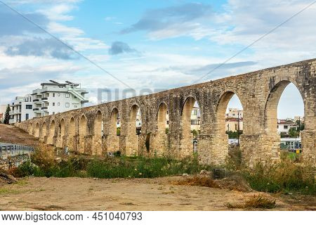 Kamares Or Bekir Pasha Turkish Aqueduct , Larnaca, Cyprus