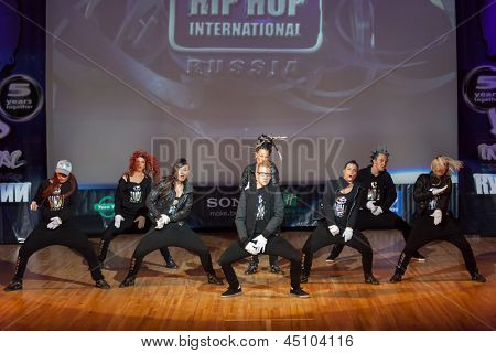 Moskova - Nisan 1: Hip Hop International - Cup of Russia 2012 PA Banda adlı sahne bantta