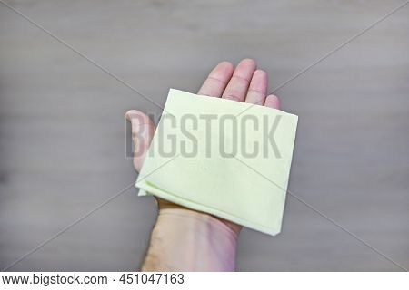 A Helping Hand Always Holds Out A Napkin To Patient