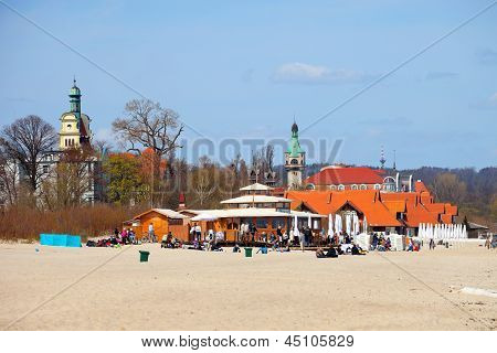 Presso la spiaggia di Sopot, Polonia