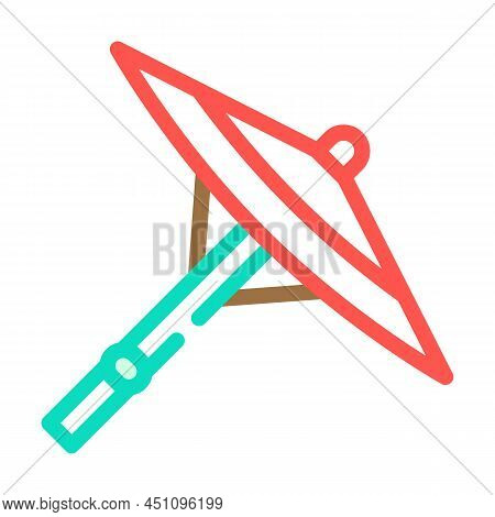 Umbrella Chinese Color Icon Vector. Umbrella Chinese Sign. Isolated Symbol Illustration
