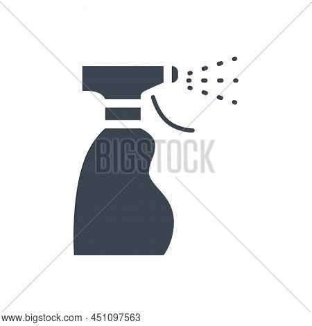 Medical Alcohol Spray Disinfector Related Vector Glyph Icon. Disinfector Sign. Sanitizer Icon. Isola