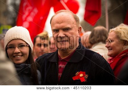 Mosca - 1 maggio: Gennady Zyuganov (è un politico russo, primo segretario del partito comunista di
