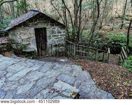 Image Of A Water Mill On The Sesin River. A Capela, Galicia, Spain.