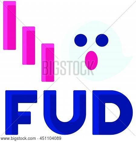 Fud Flat Icon, Cryptocurrency Related Vector Illustration