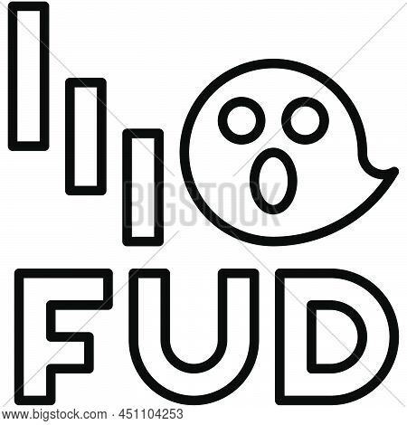 Fud Icon, Cryptocurrency Related Vector Illustration Lineal