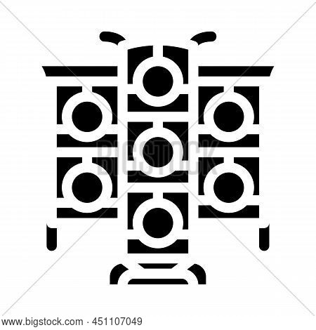 Yunluo Chinese Glyph Icon Vector. Yunluo Chinese Sign. Isolated Contour Symbol Black Illustration