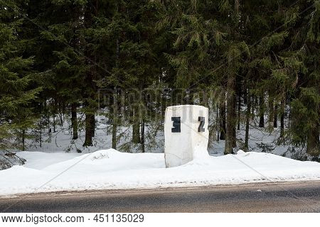 State Memorial Complex Khatyn. Distance. Commemorative Plaque Of Victims Of The Second World War Ii.