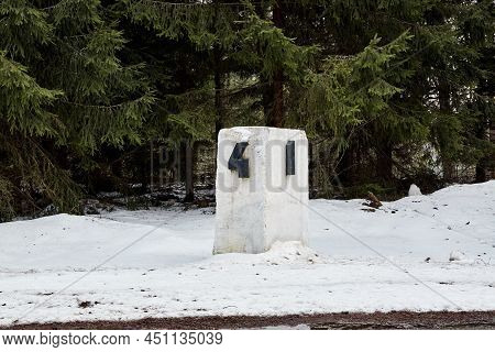 State Memorial Complex Khatyn. Distance. Commemorative Plaque Of Victims Of The Second World War Ii.