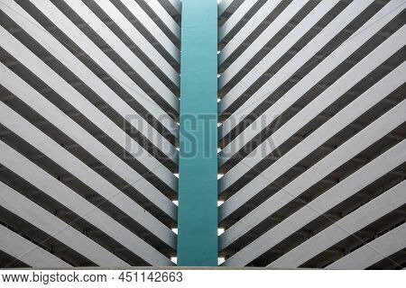 Singapore- 4 Nov, 2021: Unique Pattern From The Exterior View Of Public Housing In Singapore. Public