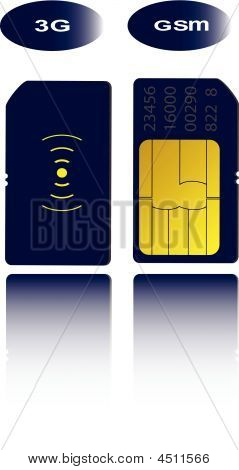 isoliert Sim-Karten im Vektor