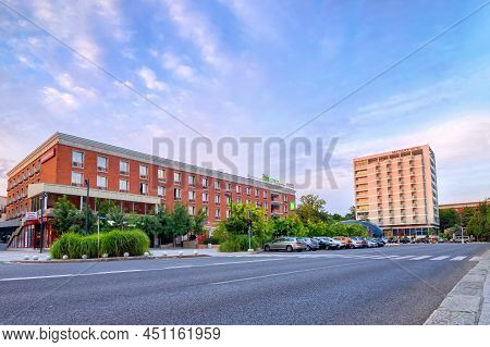 Galati, Romania - August 03, 2021: Opening Of Ibis Styles And Mercure Hotels In Galati, Romania. Sun
