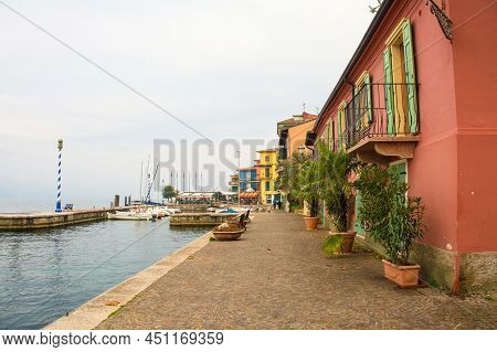 Winter At The Castelletto Di Brenzone Waterfront On Lake Garda In Verona Province, Veneto, North Eas