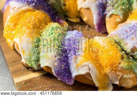 Homemade Colorful Sweet King Cake
