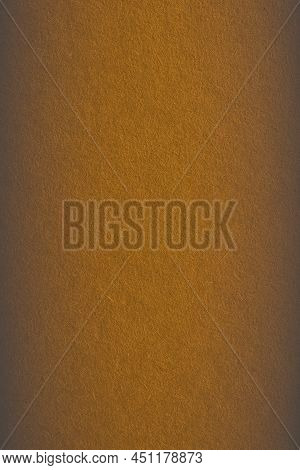 The Surface Of Bright Brown Cardboard. Textured Pasteboard Background With Vignetting. Paper Texture