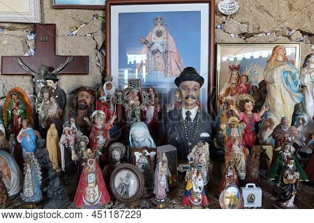 Granadilla De Abona, Tenerife, Canary Islands, Spain, March 8, 2022: The Faithful Fill The Cave Sanc