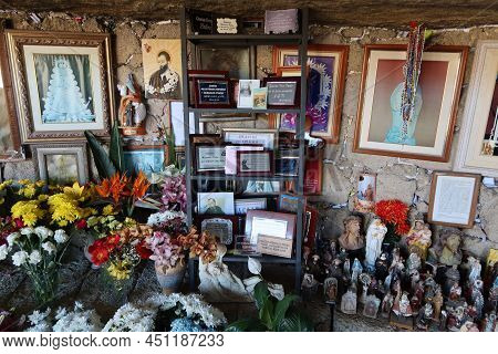 Granadilla De Abona, Tenerife, Canary Islands, Spain, March 8, 2022: The Faithful Of The Saint Fill 