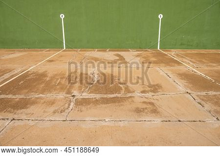 Fronton Court To Practice Indoor Sports Such As Basque Pelota And Front Tennis