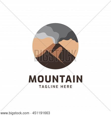 Volcano Logo Design Symbol Illustration Vector Template