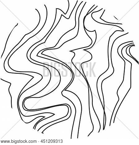 Print Abstract Stripes Zebra Glitch Isolated Circle