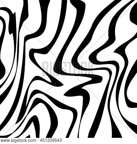 Print Abstract Stripes Zebra Glitch Isolated Background