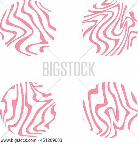 Print Abstract Stripes Zebra Glitch Isolated Set