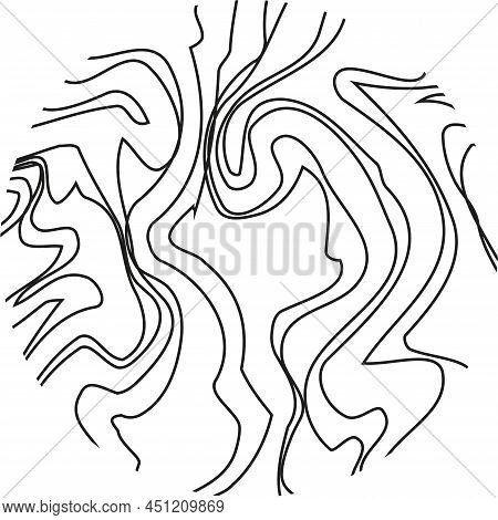 Print Abstract Stripes Zebra Glitch Isolated Circle