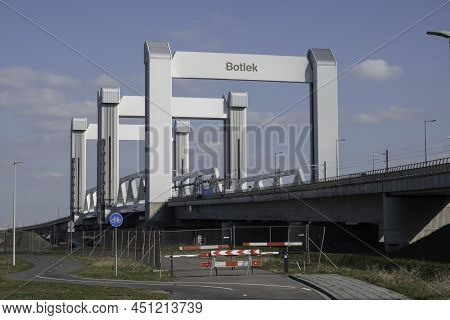 Brigde Named Botlekbrug In The Harbor Of Rotterdam, Famous By A Lot Of Malfunction Of It